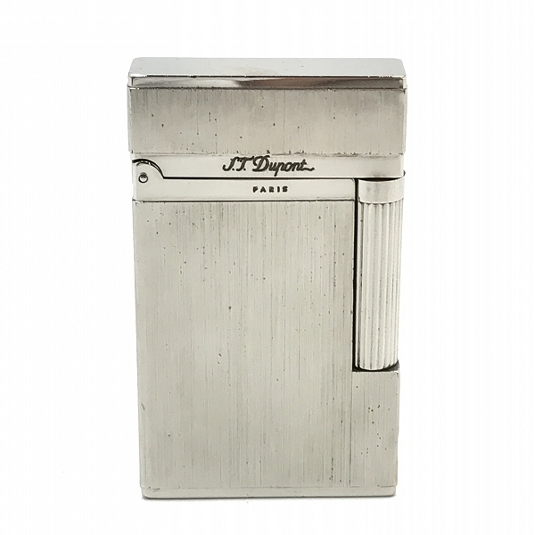 実際に弊社で買取させて頂いたS.T.Dupont/デュポン LIGNE 2/ライン2 ヘアライン パラディウム ガスライターの画像 1枚目