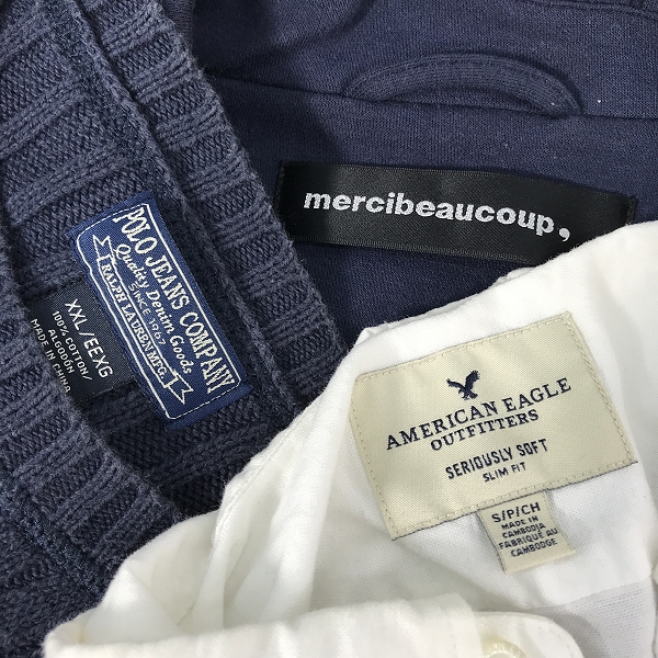 実際に弊社で買取させて頂いた【おまとめ】ポロジーンズ/アメリカンイーグル/メルシーボークー 等 ニット/シャツ/ジャケット 他の画像 1枚目