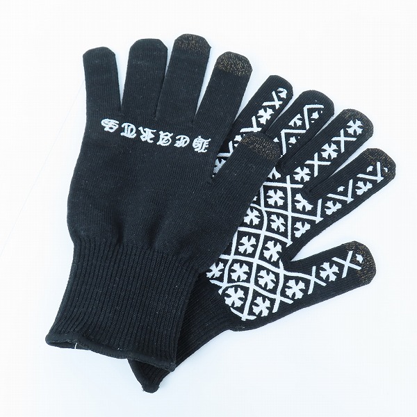実際に弊社で買取させて頂いたCHROME HEARTS/クロムハーツ ラバー ロゴ グローブ/軍手/手袋 ブラック