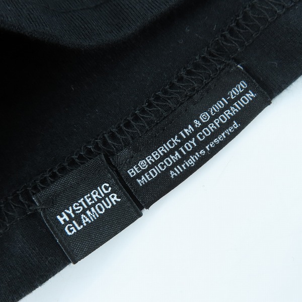 実際に弊社で買取させて頂いたHYSTERIC GLAMOUR×MEDICOM TOY/ヒステリックグラマー×メディコムトイ GIRLS FACE Tシャツ ブラック 02202CT21/Mの画像 5枚目