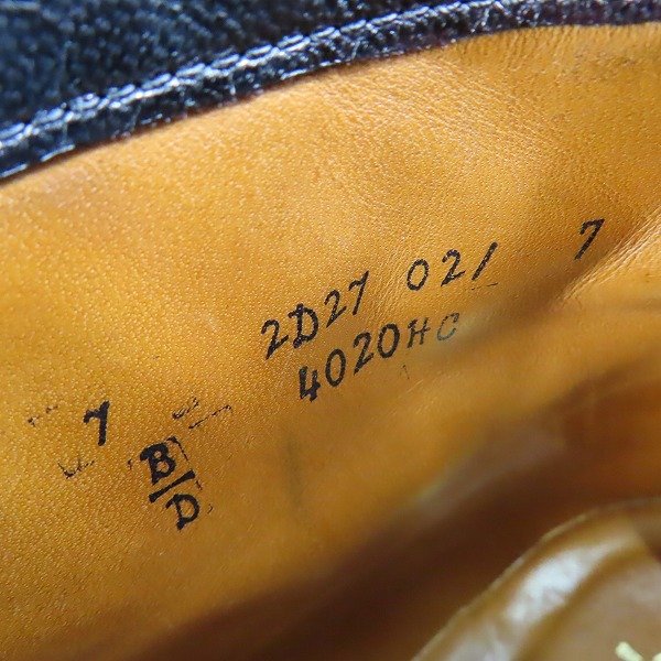 実際に弊社で買取させて頂いたALDEN/オールデン ハワイアンタンカーブーツ/シューズ コードバン 4020HC/7Dの画像 5枚目