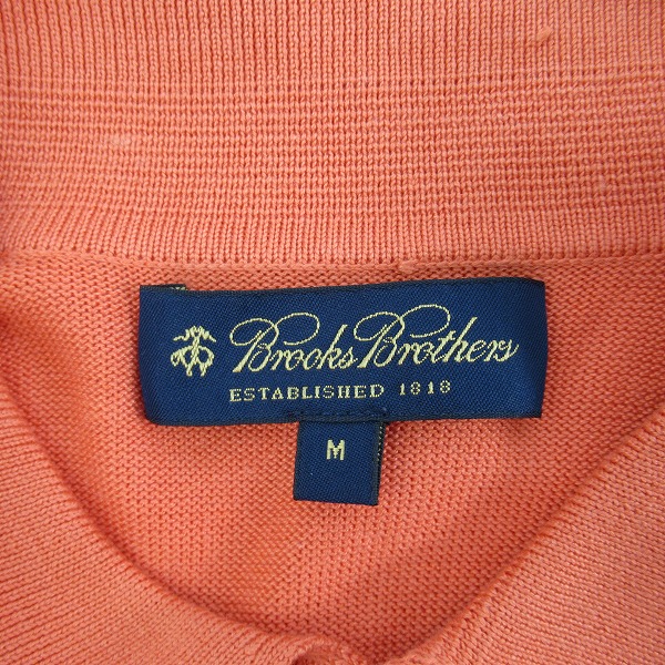 実際に弊社で買取させて頂いたBrooks brothers/ブルックスブラザーズ 長袖 ポロシャツ オレンジ/Mの画像 2枚目