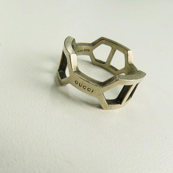 実際に弊社で買取させて頂いたGUCCI/グッチ リング Ag925 デザインリング/指輪 19.5号