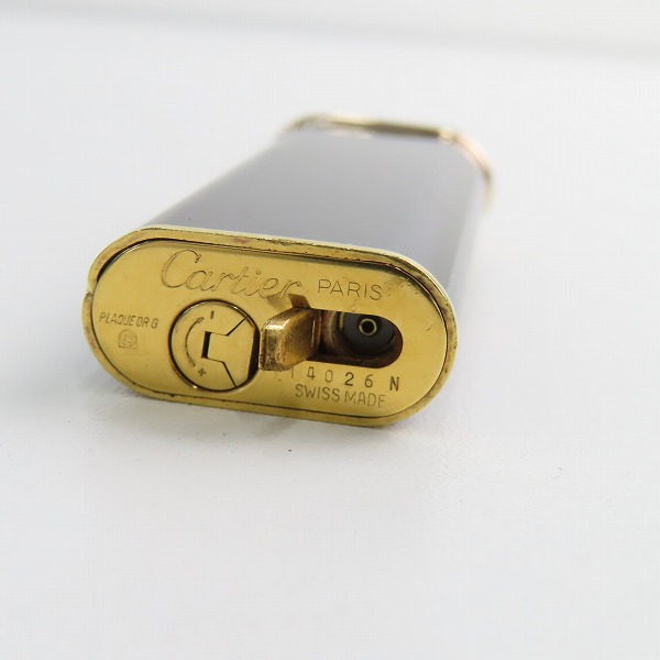 実際に弊社で買取させて頂いた(1)Cartier/カルティエ ガスライター ブラック×ゴールドの画像 4枚目
