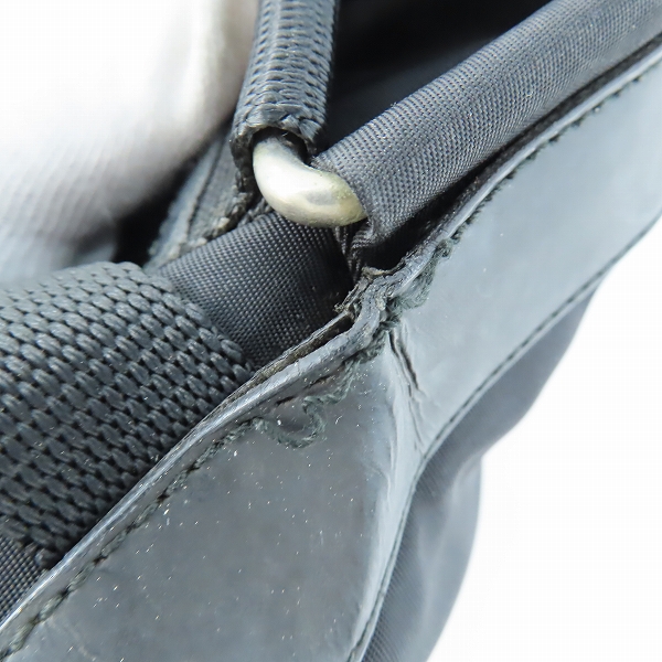 実際に弊社で買取させて頂いた【難有】PRADA/プラダ 三角ロゴプレート ナイロン ミニリュックサックの画像 7枚目