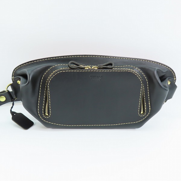 実際に弊社で買取させて頂いたHERZ/ヘルツ 50周年/50th記念 レザー ウエストバッグ ブラック×レッド