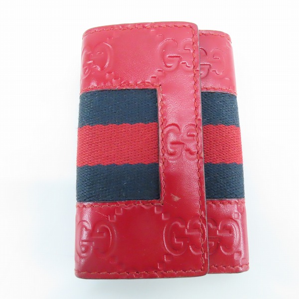 実際に弊社で買取させて頂いたGUCCI/グッチ グッチシマレザー 6連キーケース シェリーライン/ウェブライン