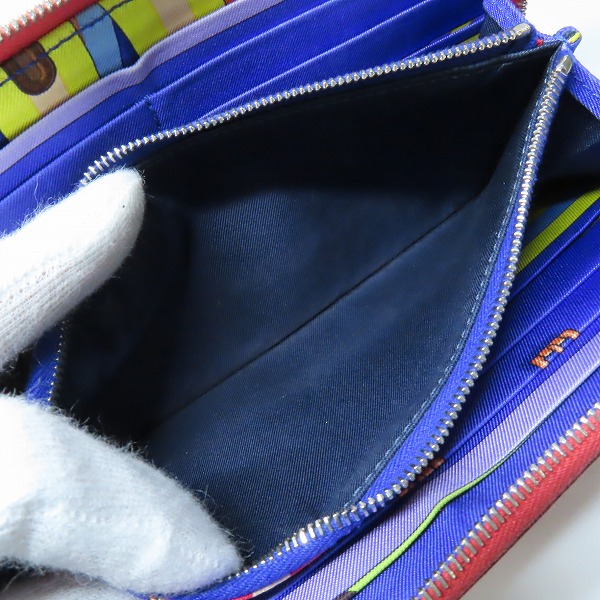 実際に弊社で買取させて頂いたHERMES/エルメス アザップロングシルクイン ヴォーエプソン ラウンドファスナー 長財布/ウォレット レッドの画像 4枚目