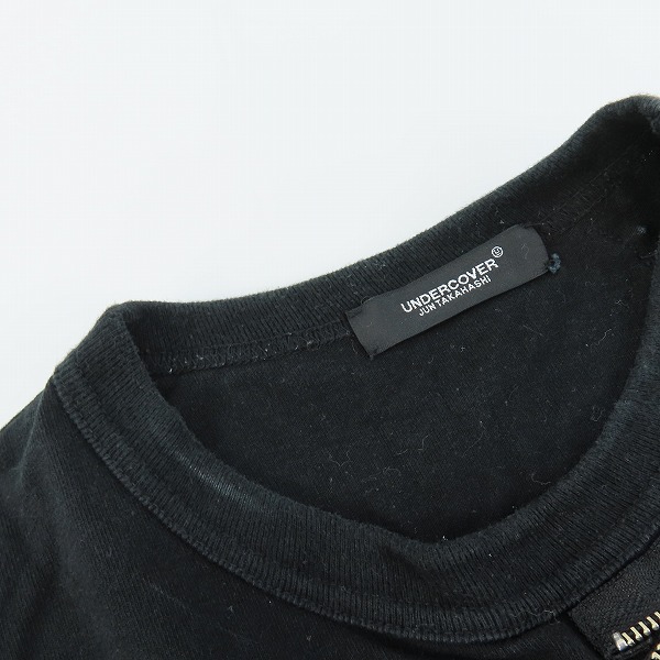 実際に弊社で買取させて頂いたUNDERCOVER/アンダーカバー 23SS 衿2連ZIP半袖 PKTEE/ポケット Tシャツ ブラック UC1C4801/2の画像 4枚目