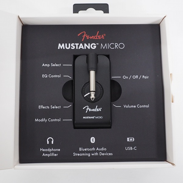 実際に弊社で買取させて頂いたFender/フェンダー MUSTANG MICRO/マスタング マイクロ ギター ヘッドフォンアンプ【動作確認済】