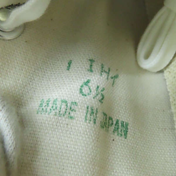 実際に弊社で買取させて頂いた【未使用】CONVERSE/コンバース 日本製 CANVAS AS J OX/キャンバス オールスター/6.5の画像 5枚目