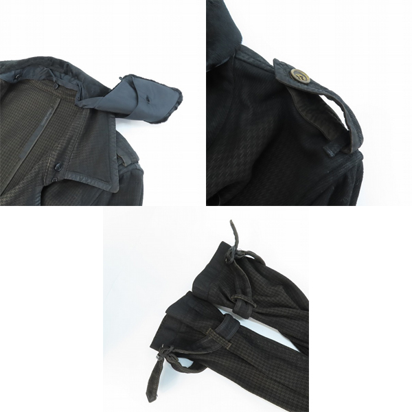 実際に弊社で買取させて頂いたkiminori morishita/キミノリモリシタ 千鳥格子柄 コート 7649304-1/48の画像 3枚目