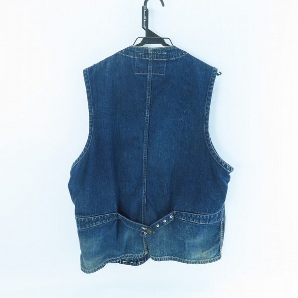 実際に弊社で買取させて頂いたSUGAR CANE/シュガーケーン デニム地 ワークベスト/42の画像 1枚目