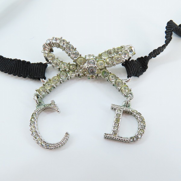 実際に弊社で買取させて頂いたChristian Dior/クリスチャンディオール リボン/ロゴ チョーカーネックレス の画像 1枚目