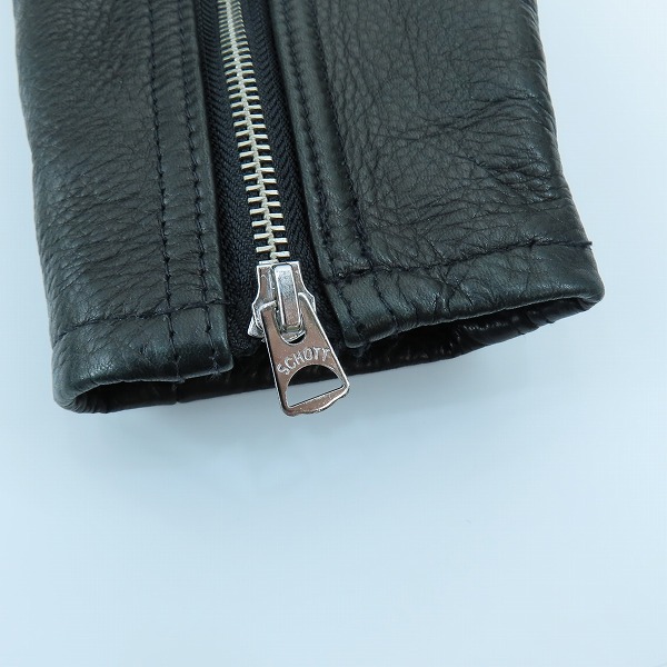 実際に弊社で買取させて頂いたSchott/ショット ダブル ライダース ジャケット 528US Dポケット/44の画像 8枚目