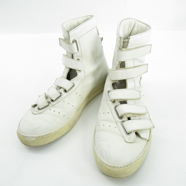 実際に弊社で買取させて頂いたKRISVANASSCHE/クリスヴァンアッシュ ベルクロ ハイカットスニーカー ホワイト/42
