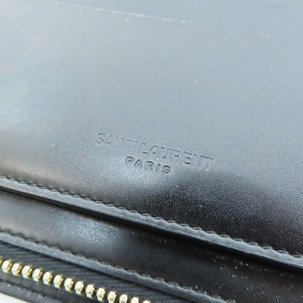 実際に弊社で買取させて頂いたSAINT LAURENT/サンローラン ラウンドジップ クラッチバッグの画像 4枚目