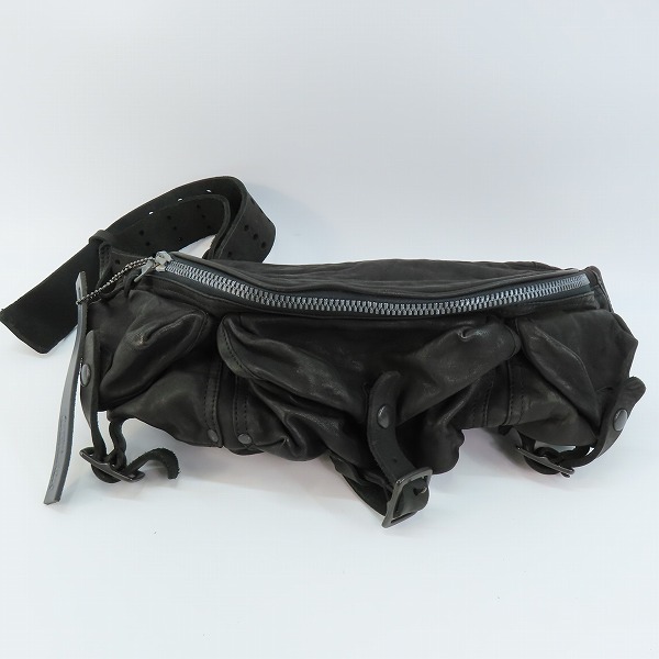 実際に弊社で買取させて頂いたISAMUKATAYAMA BACKLASH/バックラッシュ ダブルショルダー 3ピンベルト ウェストバッグ ブラック 92-12