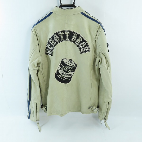 実際に弊社で買取させて頂いたSchott/ショット クラシックレーサージャケット ホワイト 3111018/Lの画像 1枚目