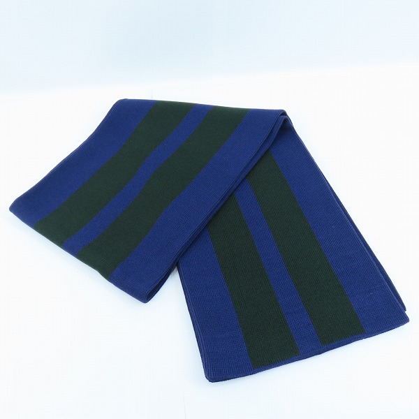 実際に弊社で買取させて頂いたDESCENDANT/ディセンダント NECK WAMER MUFFLER/ストライプ柄マフラーの画像 1枚目