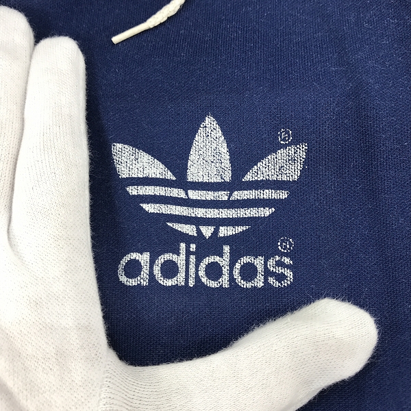 実際に弊社で買取させて頂いたadidas/アディダス ヴィンテージ  80s～90s頃 万国旗タグ ジップアップ パーカーXSの画像 4枚目