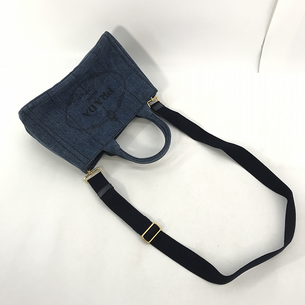 実際に弊社で買取させて頂いた【ギャラ付き】PRADA/プラダ CANAPA/カナパ デニム 2WAY ハンド/ショルダー バッグ 1BG439の画像 3枚目