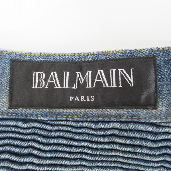 実際に弊社で買取させて頂いたBALMAN/バルマン バイカー デニムパンツ/31の画像 2枚目