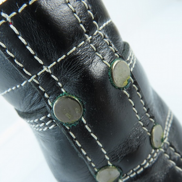 実際に弊社で買取させて頂いた山根靴店 EVISU/エヴィス/エビス 10ホール レースアップ レザーブーツ ブラックの画像 7枚目
