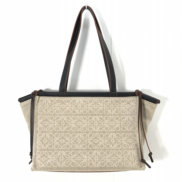 実際に弊社で買取させて頂いたLOEWE/ロエベ スモールクッショントートバッグ アナグラム総柄 A612A93X05の画像 1枚目