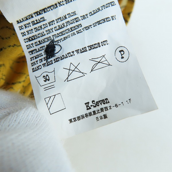 実際に弊社で買取させて頂いたTENDERLOIN/テンダーロイン SHT AS S/S YELLOW アブストラクト 半袖シャツ/Mの画像 4枚目