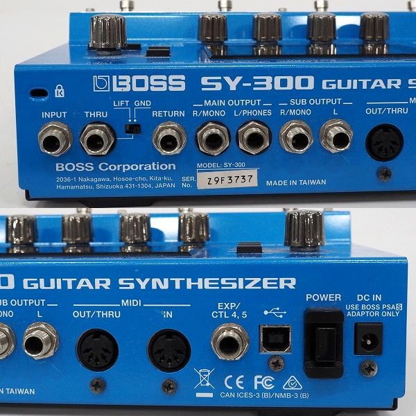 実際に弊社で買取させて頂いたBOSS/ボス SY-300 Guitar Synthesizer ギターシンセサイザー エフェクター ACアダプター付【簡易動作確認済】の画像 5枚目