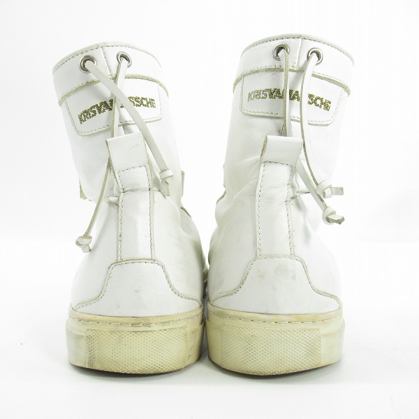 実際に弊社で買取させて頂いたKRISVANASSCHE/クリスヴァンアッシュ ベルクロ ハイカットスニーカー ホワイト/42の画像 1枚目