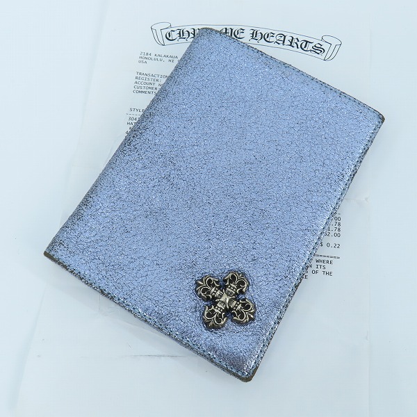 実際に弊社で買取させて頂いた【インボイス原本】CHROME HEARTS/クロムハーツ  PASSPORT COVER #2 パスポート カバー フィリグリークロス メタリックカラー