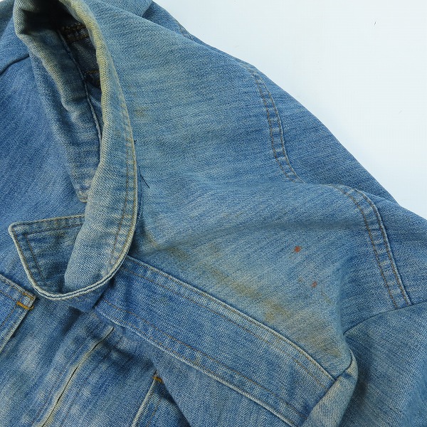 実際に弊社で買取させて頂いたLee/リー タロンジップ ヴィンテージ デニムジャケットの画像 5枚目