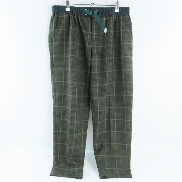 実際に弊社で買取させて頂いたkolor/カラー ストレートパンツ ベルト チェック 19WBM-P07142/3