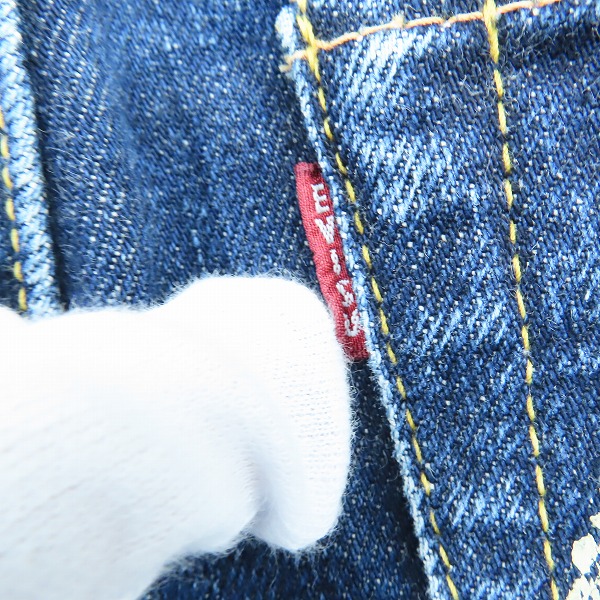 実際に弊社で買取させて頂いたEVISU/エヴィス ホワイト カモメプリント デニムパンツ /32×35の画像 3枚目