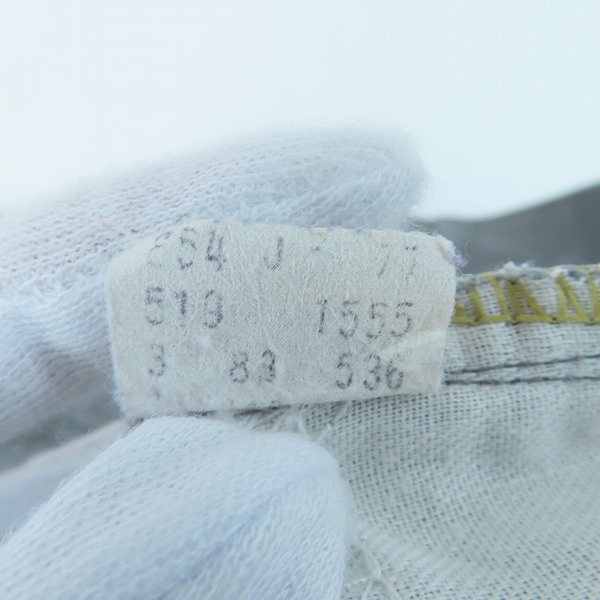 実際に弊社で買取させて頂いたLevis/リーバイス 80s ヴィンテージ 刻印536 白タブ コーデュロイパンツ 519-1555 W33 L33の画像 9枚目