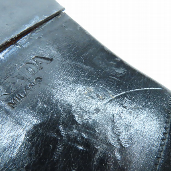 実際に弊社で買取させて頂いたPRADA/プラダ サイドゴア レザーブーツ/7の画像 9枚目