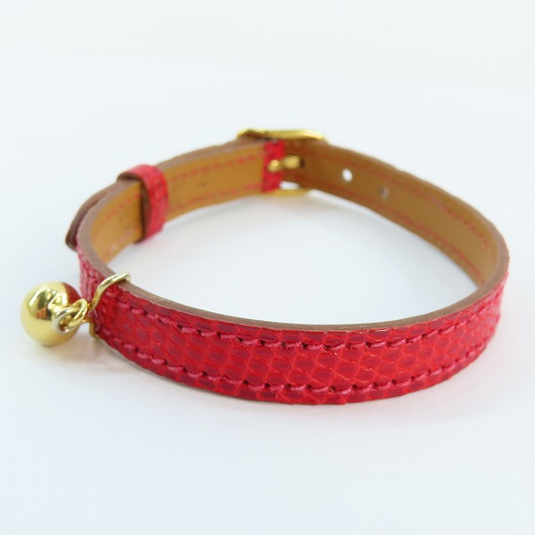 実際に弊社で買取させて頂いたHERMES/エルメス 猫用 首輪 リザード の画像 3枚目