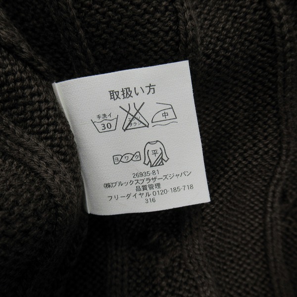 実際に弊社で買取させて頂いた【未使用】Brooks brothers/ブルックスブラザーズ Vネック ケーブルニット/Mの画像 4枚目