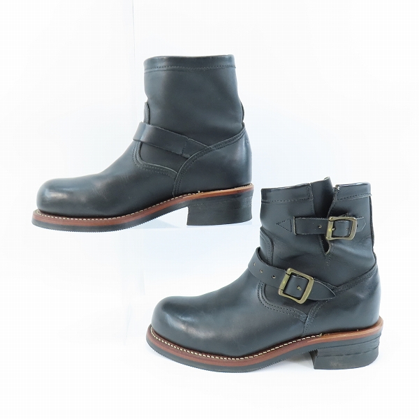 実際に弊社で買取させて頂いたCHIPPEWA/チペワ 7インチ スチールトゥ レザー ショートエンジニアブーツ 91002/7Eの画像 3枚目