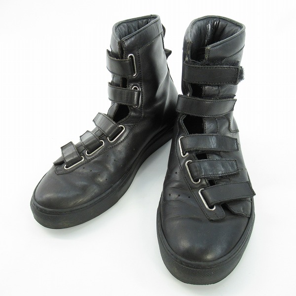 実際に弊社で買取させて頂いたKRISVANASSCHE/クリスヴァンアッシュ ベルクロ ハイカットスニーカー ブラック/42