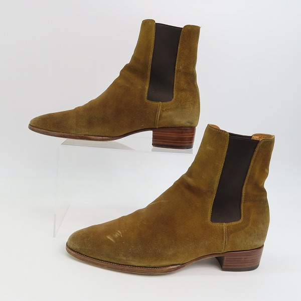 実際に弊社で買取させて頂いたSAINT LAURENT PARIS/サンローラン WYATT CHELSEA BOOT/サイドゴア チェルシーブーツ スウェードレザー 443213/41の画像 2枚目