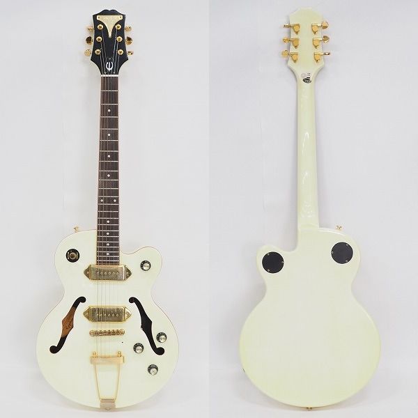 実際に弊社で買取させて頂いた★Epiphone/エピフォン WILDKAT/ワイルドキャット セミアコ エレキギター ソフトケース付の画像 1枚目