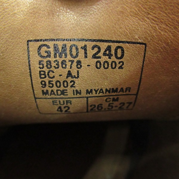 実際に弊社で買取させて頂いたGIANCARLO MORELLI/ジャンカルロ・モレリ ビジネスシューズ GM01240/42の画像 5枚目