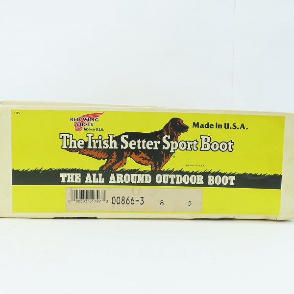 実際に弊社で買取させて頂いた【未使用】RED WING/レッドウイング 犬タグ ペコス ブーツ/ロングブーツ 00866/8Dの画像 9枚目
