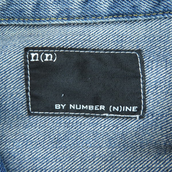 実際に弊社で買取させて頂いたn(n) by NUMBER (N)INE/エヌエヌバイナンバーナイン ジップポケット/音符 デニムジャケット 2の画像 2枚目