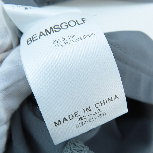 実際に弊社で買取させて頂いた【未使用】BEAMS GOLF ORANGE LABEL/ビームスゴルフ クラシックロゴタートルネックシャツ PURPLE 82-14-0038/Mの画像 4枚目