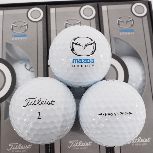 実際に弊社で買取させて頂いた【未使用/オウンネーム】Titleist/タイトリスト MAZDA/マツダ PRO V1 392 ゴルフボール ホワイト 1ダースの画像 1枚目