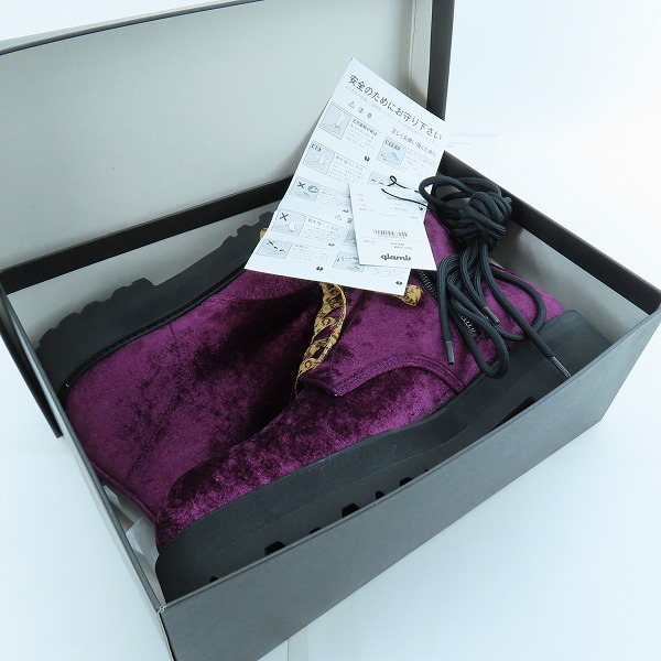 実際に弊社で買取させて頂いたglamb/グラム 24SS Velor Strummer Boots/ベロアストラマーブーツ GB0124-AC03/3の画像 8枚目